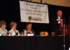 Past International President Chancellor Bob Corlew speaking