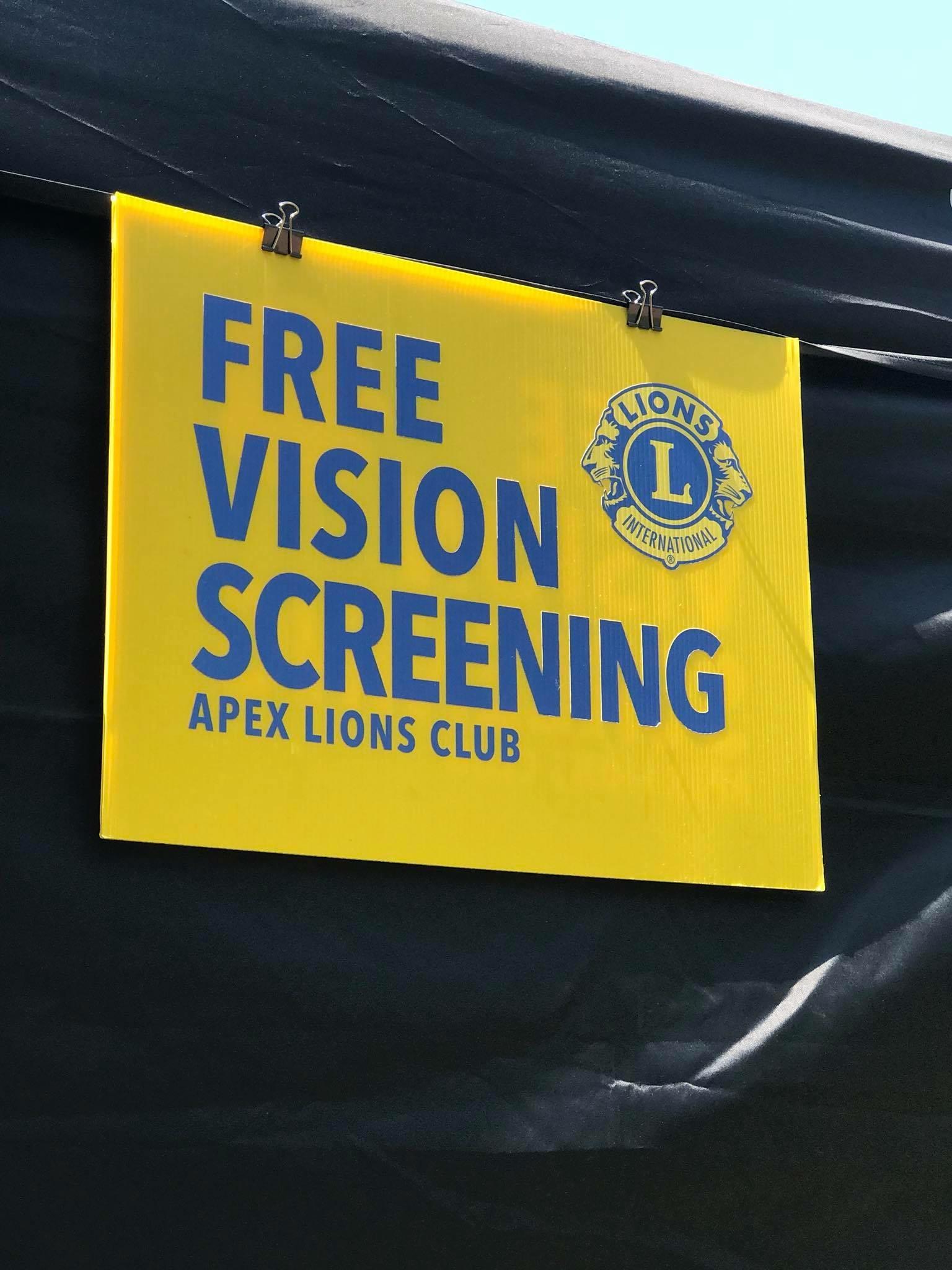 Free Vision Screening Sign
