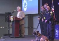 Lion Horace Johnson presenting to the Apex Police Department