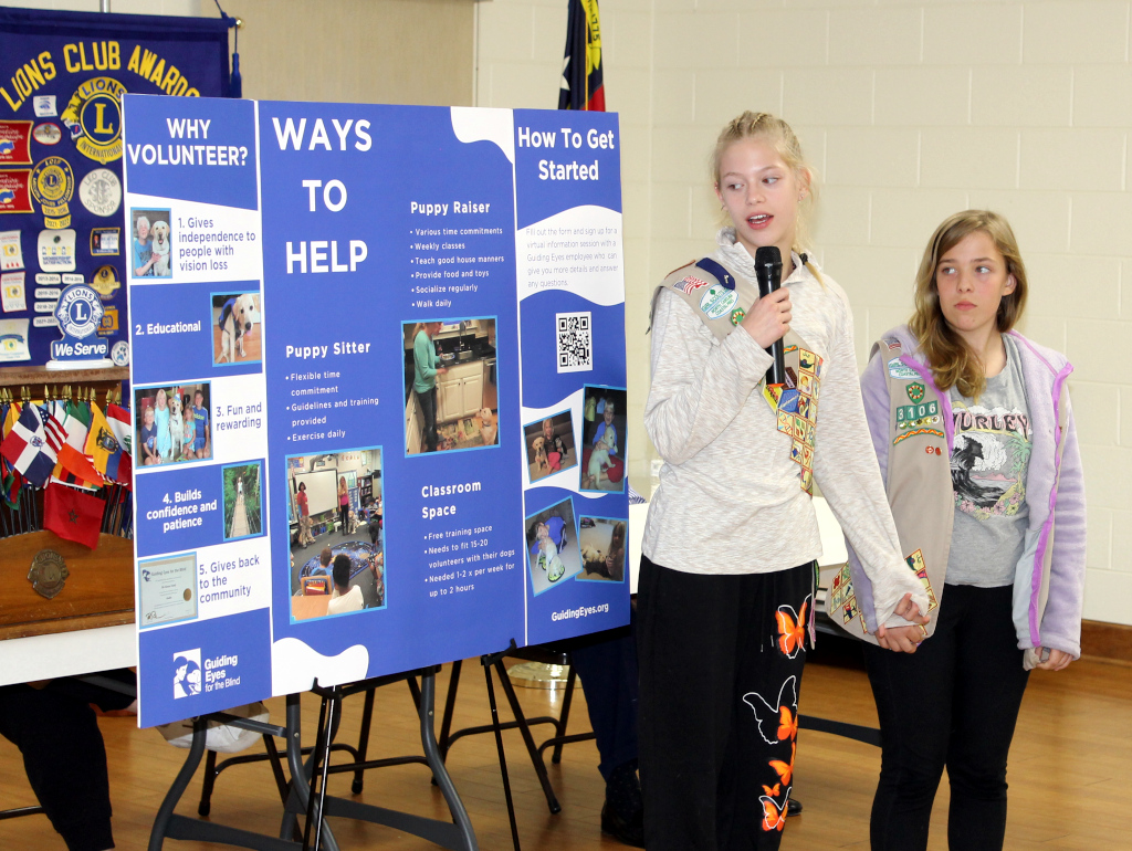 Girlscouts presenting