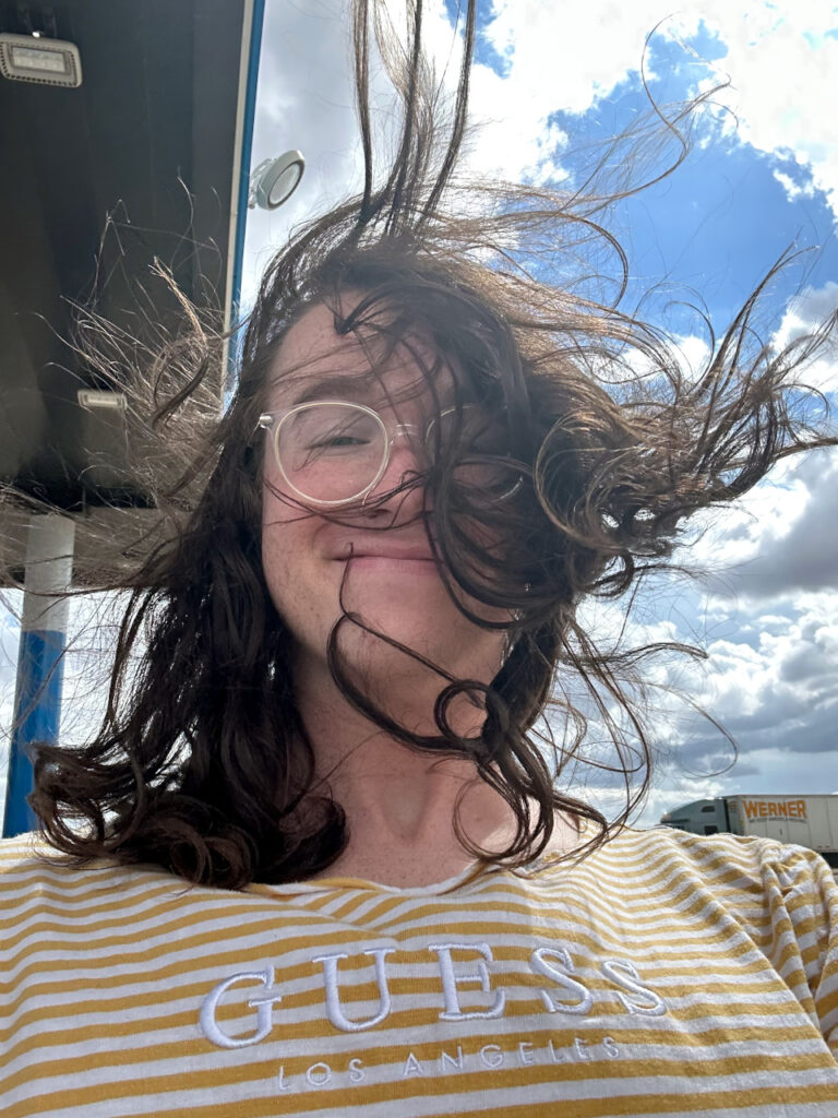 Tray in the wind
