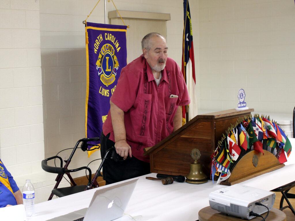 NC Lions President Wayne Faber